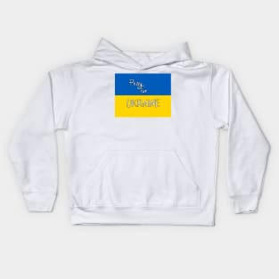 Pray For Ukraine Peace Antiwar National Flag Kids Hoodie